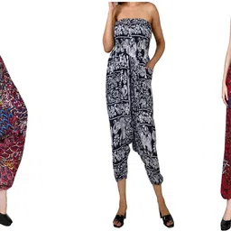 fusfus Printed Rayon, Cotton Women Harem Pants image 1