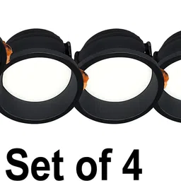 altralights 22W (3in1 Light Shade) Set of 4 Polycarbonate Low Deep Down Recessed Ceiling Lamp image 1