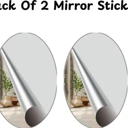 veraa 20 cm Oval Shape Adhesive Mirror Sticker for Wall, Tiles Bedroom, Living Room Mirror Self Adhesive Sticker-picture-19