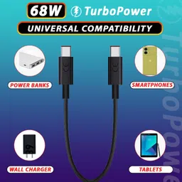 SUFO USB Type C Cable 3 A 1 m 68W TurboPower Type - C To Type - C Data Cable image 5