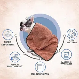 kleanshine Quick-Dry Microfiber Towel for Dogs & Cats Grooming Gloves for Dog & Cat image 2