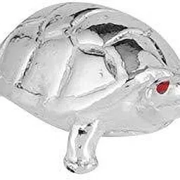 dhruvs collection 925 Pure Silver Solid Tortoise in Oxidized Finish for Home Temple & Decor Decorative Showpiece - 10.5 cm image 3