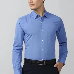 peter england Men Slim Fit Solid Spread Collar Formal Shirt-picture-12