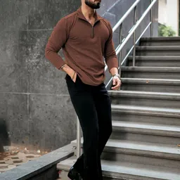 kajaru Men Full Sleeve Self Design Sweatshirt image 4