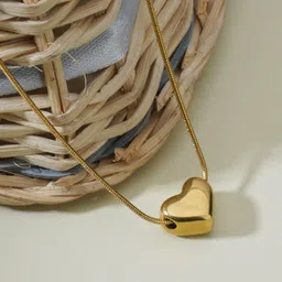 bishty Gold heart shaped | Anti Tarnish | Valentine's day Gift| Anniversary Gift Gold-plated Plated Stainless Steel Chain-picture-22