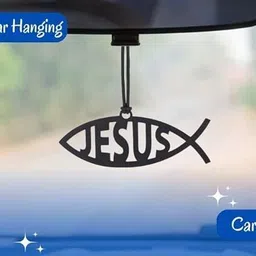 feelon Jesu Name Dream Catcher Car Mirror Hanging Car Hanging Ornament (Pack of 1) Car Hanging Ornament image 3