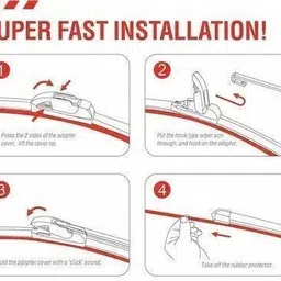 sanmatishopee Windshield Wiper For Universal For Car Polo, Vento, Corolla, Innova, Verna, i20, Elite i20, Verna Fluidic, Ciaz image 3