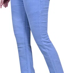 jovs hil Women Skinny Mid Rise Light Blue Jeans image 4