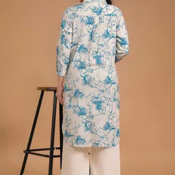 saanwri Women Abstract Pure Cotton A-line Kurta image 2