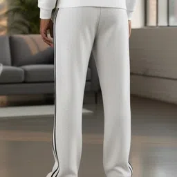 dockstreet Men Solid White Track Pants image 4