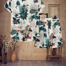 glori star Men Night Suit Set Multicolor Printed image 2