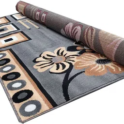 flipkart smartbuy Grey Silk Carpet image 5