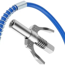 Grease Gun Coupler Quick Lock & Release With 12inch Flexible Blue Pipe Manual Dispenser-image-19