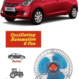 genipap Oscillating Fan 6 Inch 12V Automotive For Car/Truck/Auto rickshaw-PKN0811 Car Interior Fan image 1