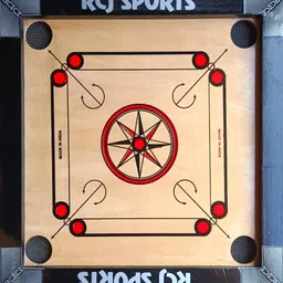 rcj CARROM BOARD 20 INCH, 24 PCS. CRYSTAL COIN 50 cm Carrom Board image 3