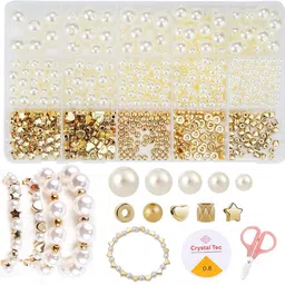 verilux 722pcs Beads for Bracelets Making Kit DIY Pearl Jewelry Kit for Adults Girls image 1