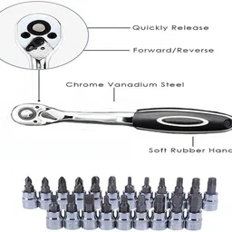 enrics 46 In 1 Pcs Tool Kit & and Socket Power & Hand Tool Kit image 5