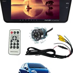 maties 7Inch Rearview Monitor Mirror Screen With Touchbutton&Rearview Parking Camera103 Black LCD-picture-34