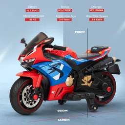 baybee Hetong Battery Operated Bike for Kids Ride on Toy with USB Bluetooth LED Lights Bike Battery Operated Ride On image 5