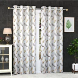 daksh 213 cm (7 ft) Shower Polyester Room Darkening Curtain (Pack Of 2)-picture-23