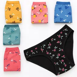 fanmade Pack of 6 Women Hipster Blue, Multicolor Panty image 1