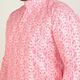 metronaut plus Men Printed Pure Cotton A-line Kurta image 5