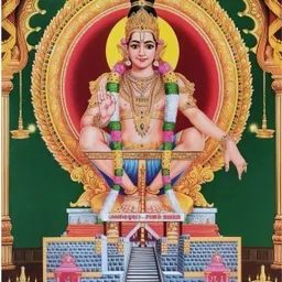 shardecals 50 inch ayyappan wall sticker-lord iyyappa wall sticker-god wall sticker Self Adhesive Sticker-picture-31