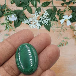 Sahiba Gems Green Cut Natural Malachite Gemstone image 5