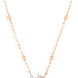 MINUTIAE Rose Gold-Plated Stones-Studded Pendant Necklace With Chain image 2