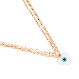 MINUTIAE Rose Gold-Plated Stones-Studded Pendant Necklace With Chain image 4