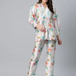 Readiprint Fashions Printed Satin Top & Trousers image 1