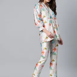 Readiprint Fashions Printed Satin Top & Trousers image 4