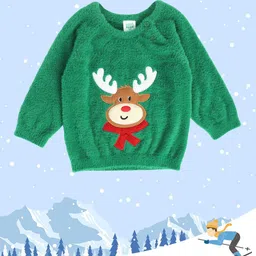 MINI KLUB Boys Self Designed Applique Detailed Pullover image 3