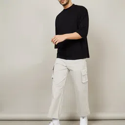 Styli Back Cartoon Print Drop Shoulder Boxy T-shirt image 3