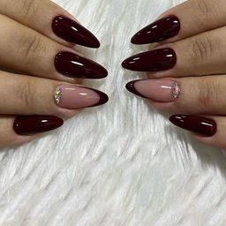 AMOK STORE Set Of 12 Reusable Artificial Nails With Application Kit - Maroon KUN181-picture-4