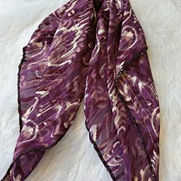 Proplady Women Set of 2 Chiffon Printed Ponytail Holders image 3
