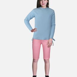 Gini and Jony Girls Turquoise Blue Print Sequin Detail Top-picture-18