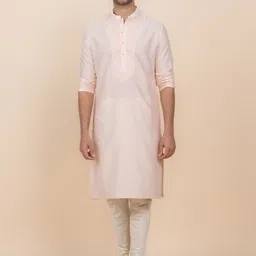 Tasva Mandarin Collar Regular Kurta With Churidar image 1