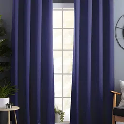 Story@home Violet 2 Pieces Eyelet Black Out Door Curtains-picture-31