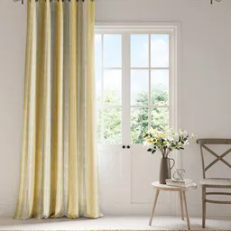 DDecor Yellow & Grey Striped Room Darkening Door Curtain-image-50