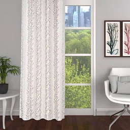 THE CONVERSION Brown Floral Room Darkening Door Curtain-image-32