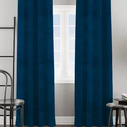 HOMEMONDE Blue 2 Pieces Room Darkening Velvet Long Door Curtains-picture-36