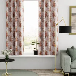 kopa BIANCA Beige & Red Set of 2 Floral Window Curtains-picture-29