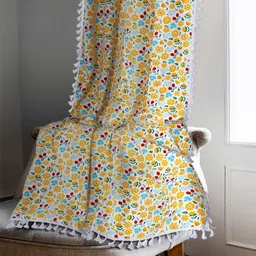 Cortina Single Floral Window Curtain image 1