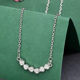 ZENEME Rhodium-Plated Luxury Heart Charm Pendant With Chain-picture-34