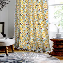Cortina Single Floral Window Curtain image 2
