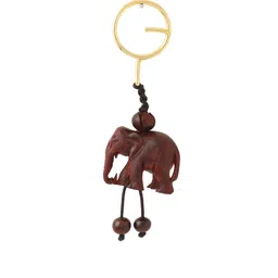 RDK Red Premium Quality Sandalwood Elephant Keychain image 3