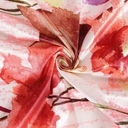 Home Sizzler Maroon & Pink Set of 3 Floral Window Curtain image 5