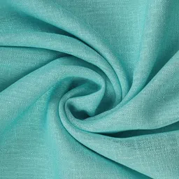 HOMADORN Yellow & Blue Set of 2 Sheer Door Curtain image 3