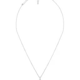 Zaveri Pearls Silver-Plated Stone-Studded Pendant With Chain image 2